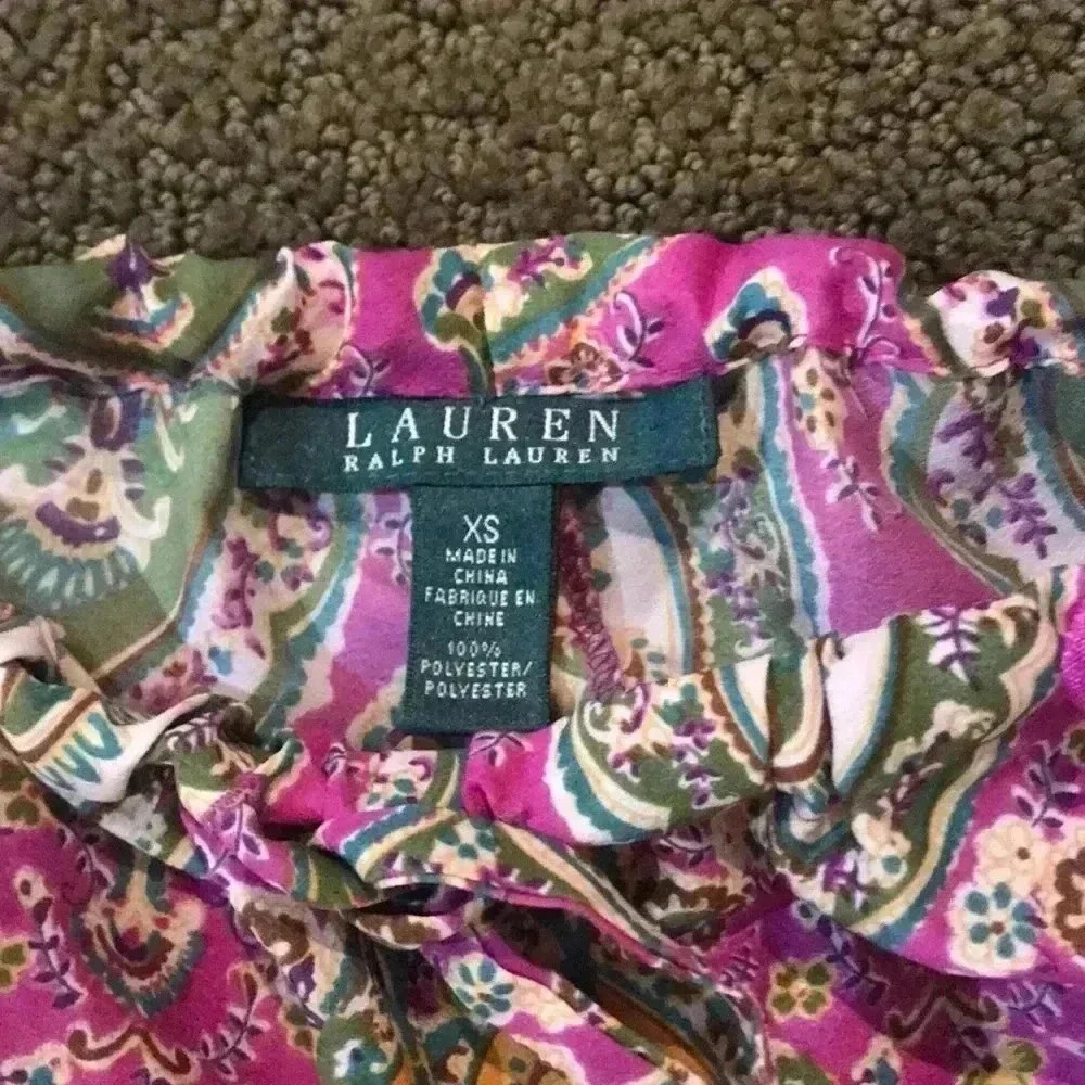 Ralph Lauren paisley pants XS, NWT - Picture 4 of 5
